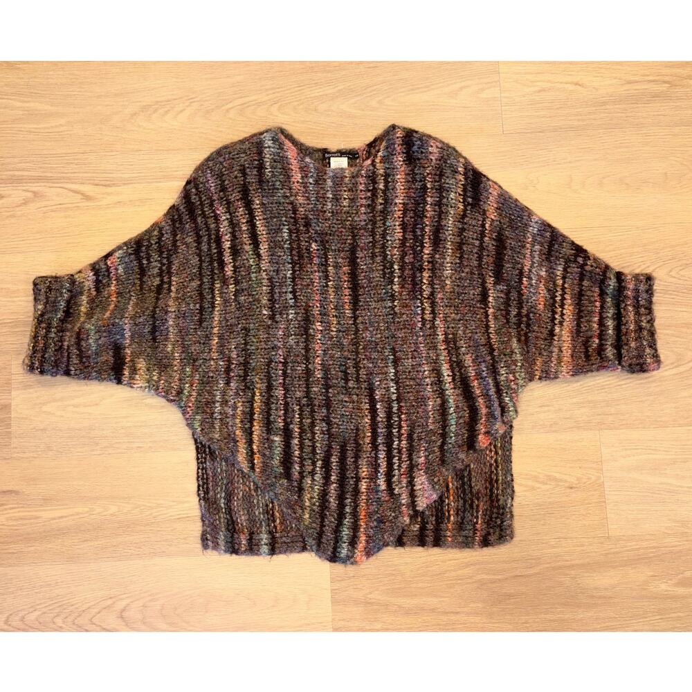 Berretti multicolored yarn knit oversized sweater made in italy womens size S/M